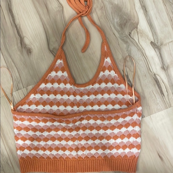 Cropped Orange and Blue Tank Tops and Altard State Halter Thin Sweater Size M - Picture 6 of 7